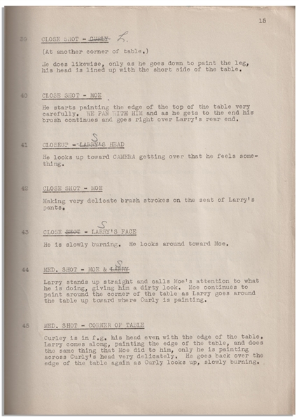 Moe Howard's 27pp. Script Dated November 1937 for The Three Stooges Film ''Tassels in the Air'' -- With Some Annotations in Moe's Hand -- Last One or Few Pages Missing, Else Very Good Condition